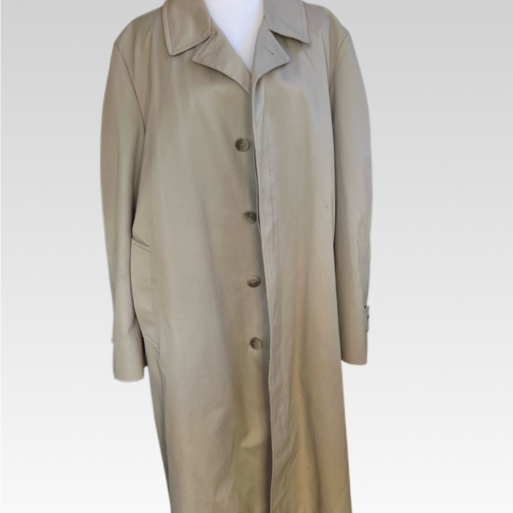 Elegant Beige Men's Trench Coat size 44
